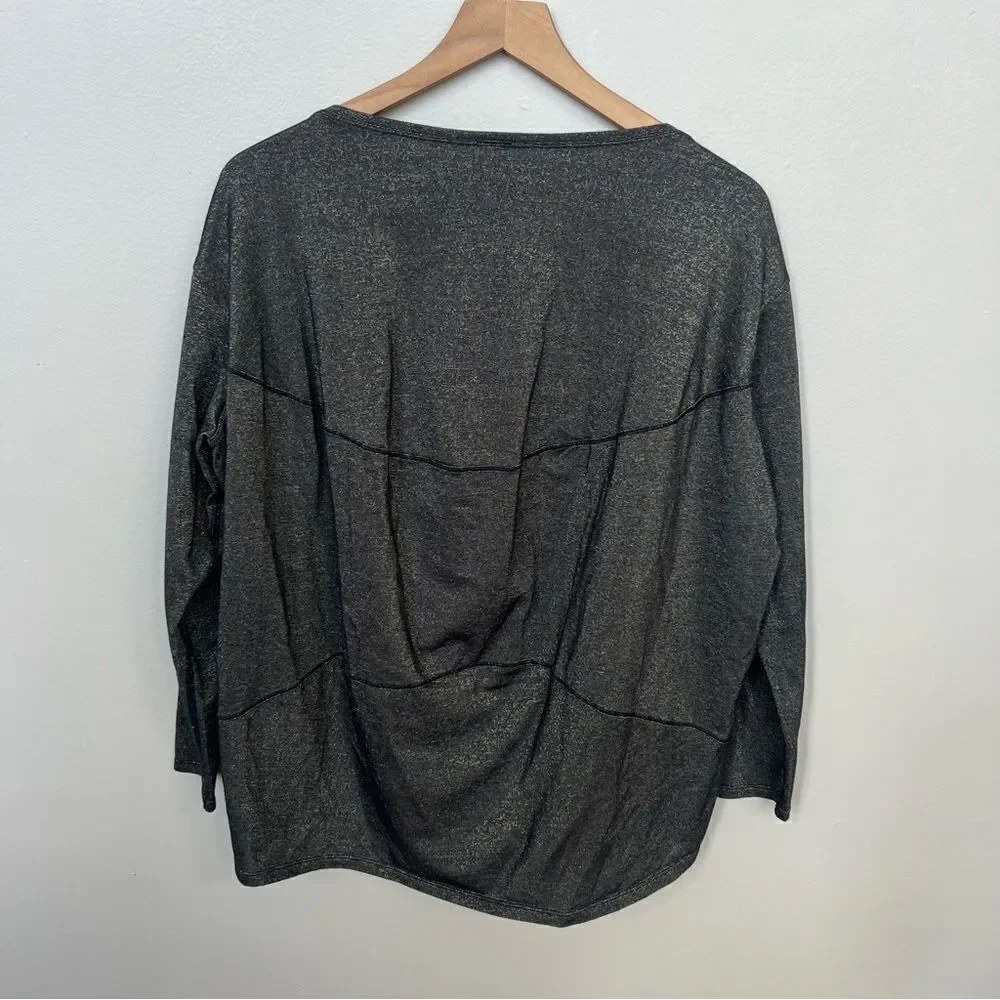 Lululemon Special Edition Back In Action Long Sleeve Shirt Black Spark Metallic